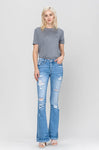 Distressed Women’s Mid Rise Flare Jeans