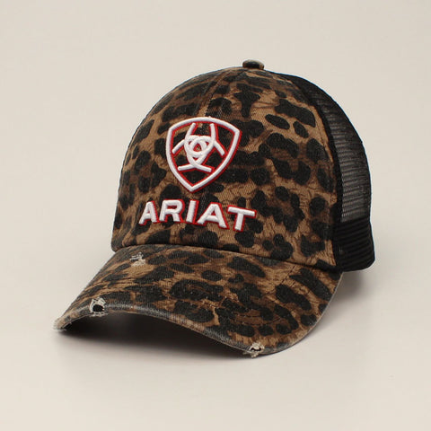 Ariat Leopard Ponytail Cap