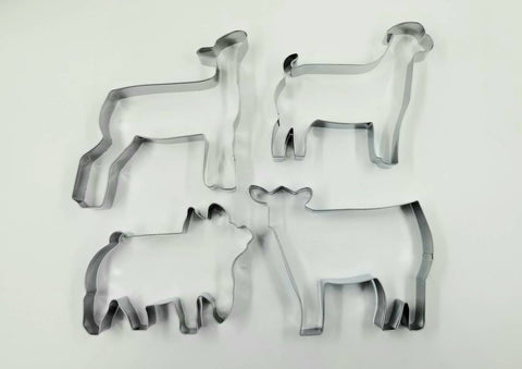 Set of 4 Livestock Cookie Cutters