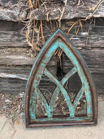 Mini Teal Cathedral Window