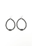 Faux Navajo Pearl Dangle Hoop Earrings