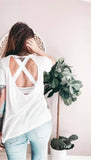 Wide Strap Criss Cross Bralette in Assorted Colors