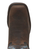 R. Watson Men's Coffee Distressed Waterproof Steel Toe Work Boot