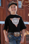 Cinch Boy's Black Born In The West Tee