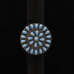 Turquoise Flower Scarf Slide/Ring