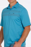 Cinch Arenaflex Men's Polo Shirt-Turquoise