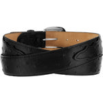 Tony Lama Men’s Black Ostrich Print Dress Belt