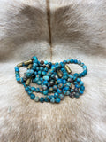 Turquoise Wish-let Beaded Bracelet