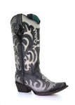 Corral Women’s Grey Boot with Hair on Overlay & Studs Boot