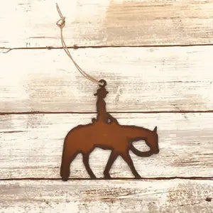 Pleasure Horse & Rider Metal Ornament