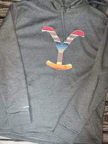 Sage Sweatshirt With Serape Yellowstone Logo