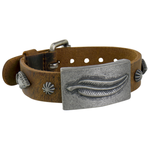 Spirit Brown Leather Magnetic Bracelet