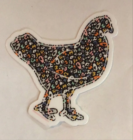 Colorful Leopard Chicken Sticker