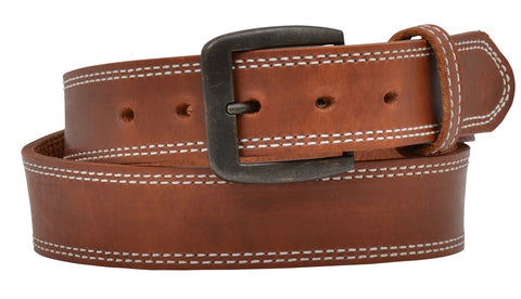 Tan Harness Men’s Double Stitched Belt