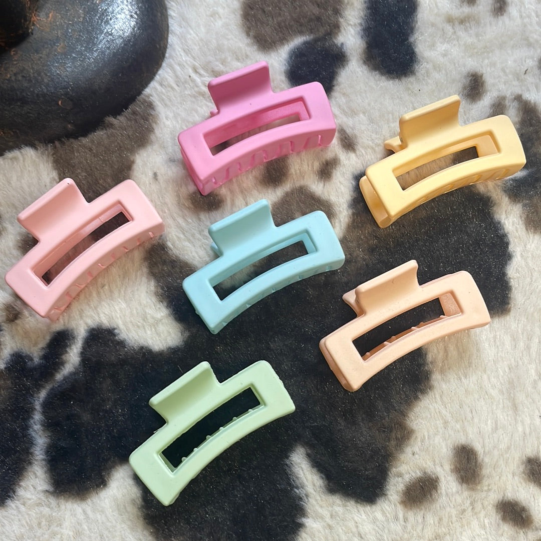 Small Pastel Hair Clips 6 Pack Horse Creek Outfitters