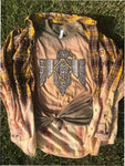 Snake Print Thunderbird Bleached Tee