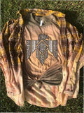 Snake Print Thunderbird Bleached Tee