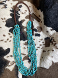 Genuine Turquoise 6 Strand Necklace
