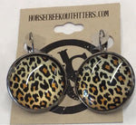 Cheetah Print Round Earrings