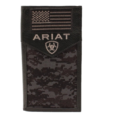 Ariat Black Digital Camo Rodeo Wallet