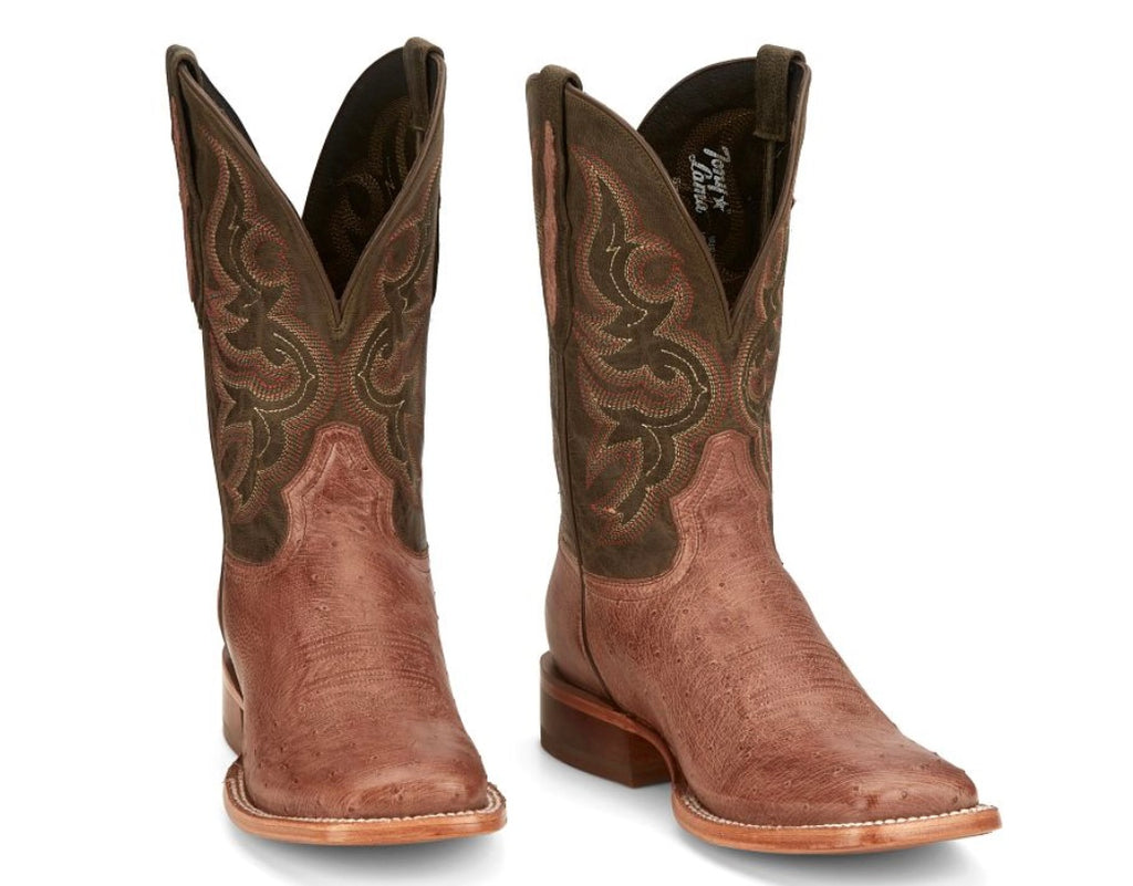 Tony Lama Men s Antique Coffee Smooth Ostrich Boot Horse Creek Outfitters