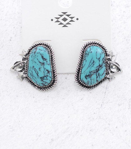 Turquoise & Star Earrings