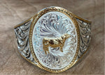 Steer Gold/Silver Bracelet Montana Silversmith