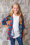 Girl's Turquoise Sunset Aztec Kimono