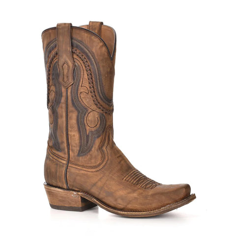 Corral Men’s Gold Cowhide Narrow Square Toe Boot