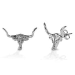 Kelly Herd Longhorn Earrings - Sterling Silver