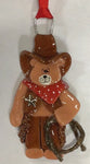 Bear Cowboy Christmas Ornament