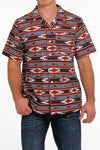 Cinch Men’s Blanket Stripe Print Camp Shirt