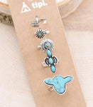 Cow Head Turquoise Ring Set