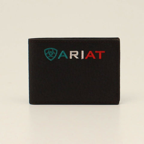Ariat Brown Rowdy Mexico Logo Bifold Wallet