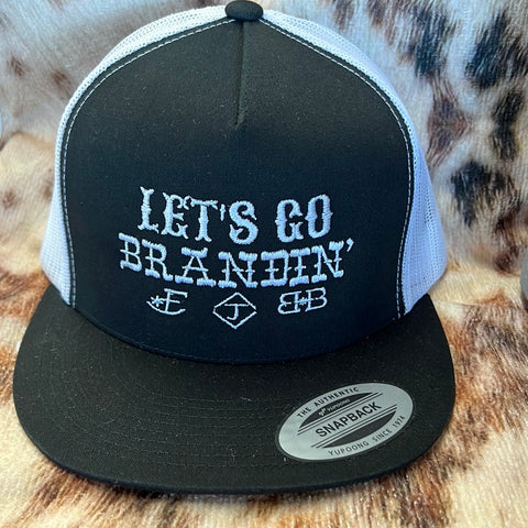 Let’s Go Brandin Black & White Cap