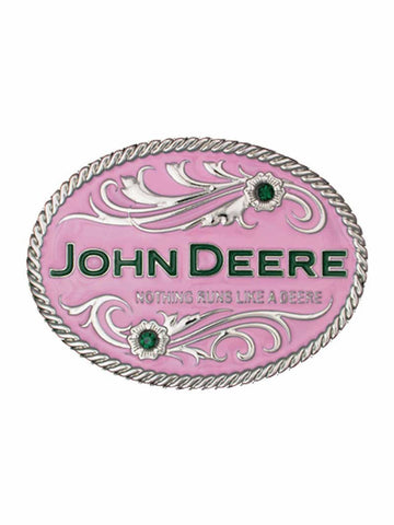 Pink John Deere Buckle