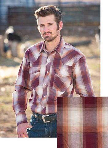 Wyoming Traders Men’s Plum & Tan Shirt