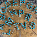 Sterling Silver Turquoise Initial Necklace