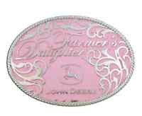 Pink Farmer’s Daughter John Deere Buckle