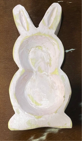Pink Bunny Wooden Bowl