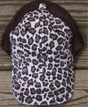 Brown Leopard Ponytail Trucker Cap