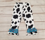 Cow & Ruffle Bell Bottoms