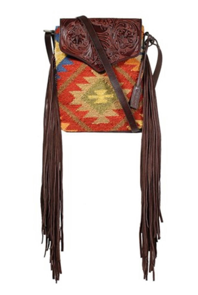 FREE BIRD- CROSSBODY BOHO FRINGE COWHIDE BAG WITH ZIPPER