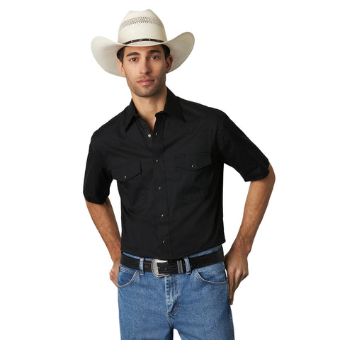 Wrangler Men's Sport Shirt-Black