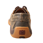 Twisted X Kid's Distressed/Leopard Boat Shoe Driving Mocs D Toe
