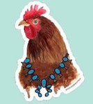 Livestock Wearing Turquoise Sticker Decals