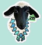 Livestock Wearing Turquoise Sticker Decals