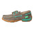 Twisted X Kid's Dust/Turquoise Boat Shoe Driving Mocs D Toe